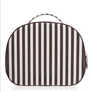Henri Bendel Centennial Stripe Round Train Case